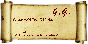 Gyermán Gilda névjegykártya